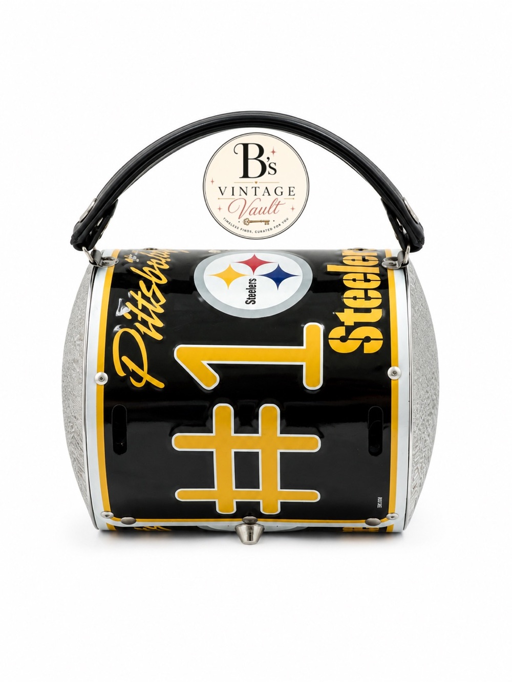 Pittsburgh Steelers #1 Fan License Plate Top Handle Bag Purse